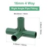 M METERXITY 12 Pcs 16mm Greenhouse Frame Building Connectors, 4