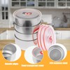 Wensdr 4 Packs Stainless Steel Food Containers with Lids 6.5x6.5x3.15