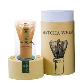 hohololo Bambus-Chasen Matcha-Besen geeignet für Matcha-Pulver, für japanische Teezeremonien, mit Borsten, aus Bambus gefertigt, 100 Zinken.