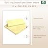 Pizuna 100% Cotton Standard Pillowcases 2 Pack Mellow Yellow 50x75cm,