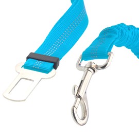 Yiaizhuo 2 Dog Car Harness Seatbelt Seat Belt Leash Travel Accessories Bungee Anti Shock Pet Cat Adjustable Lead Clip Safety Seats Belts Sky Blue