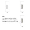 Kindoodos Sliding Barn Door Finger Pull, Recessed Flush Pulls, Stainless