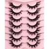 MIKIWI Fluffy False Eyelashes Crisscross Dramatic Faux Mink Eyelashes Wispy