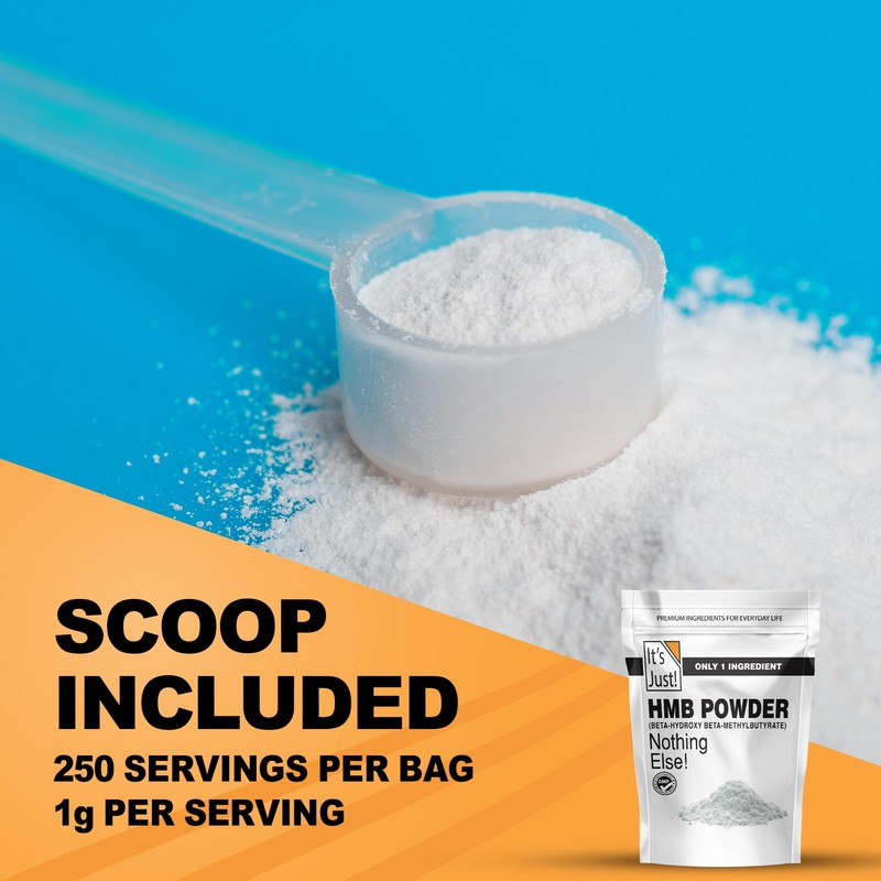 It's Just! - HMB Powder, 250g, Beta-Hydroxy Beta-Methylbutyrate, as Calcium