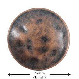 Bezelry 12 botones de vástago de metal nostálgico de 25 mm (cobre antiguo)