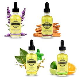 Kit de cuatro aceites de barba (SÁNDALO, LAVANDA, CITRUS y 1888) Nutre, Humecta e Hidrata tu Barba desde la raíz. Hecho especialmente con ingredientes Premium 100% naturales, No contiene alcohol. Libre de Sulfatos y Libre de Parabenos. 60ml/2oz cada uno.