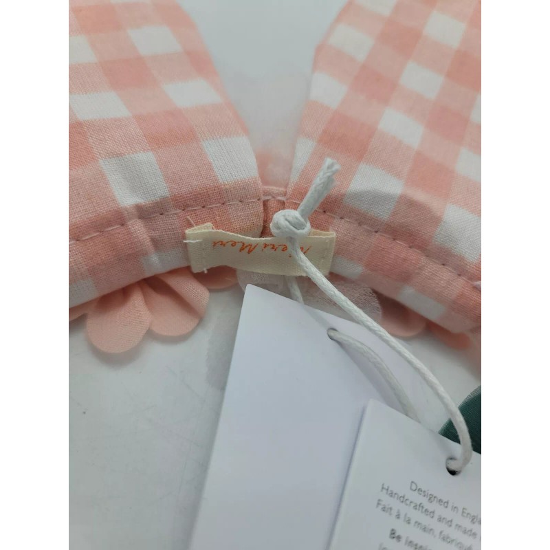 Meri Meri Headband Bunny Rabbit Ears Easter Checkered Gingham Party