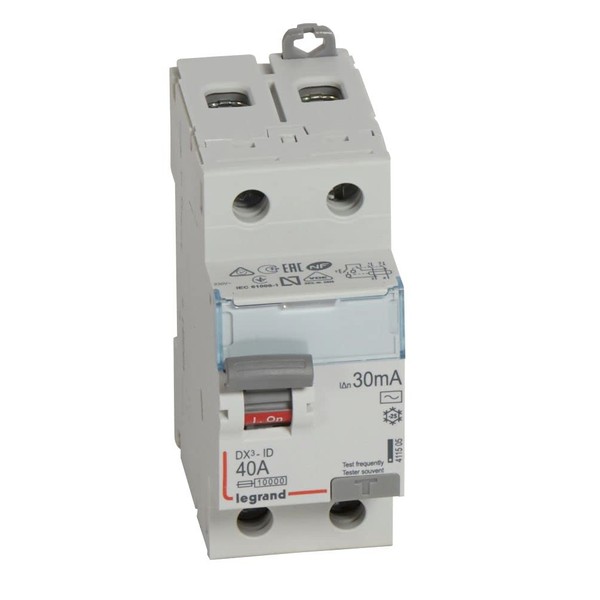 Legrand 411505E Differential Switch 2P 40A Sensitivity 30mA AC Class