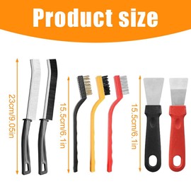 IKOPFLN Grout Cleaning Brush, Multipurpose Grout Cleaning Brush, Shower Cleaning Brush, Stiff Bristle Brush for Kitchen, Bathroom, Door and Window Grooves, Tiles, 9 Pack