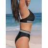 CUPSHE Women's Bikini Sets Two Piece Swimsuit High Waisted V