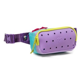 Bonfel Martin Cool Fanny Pack Cooler Bag – Insulated Fanny Pack with Customizable Charms Panel – Practical and Cute Belt Bag Ideal for Traveling, Hanging Out, Festivals, Concerts, Beach – Blue, Lilac