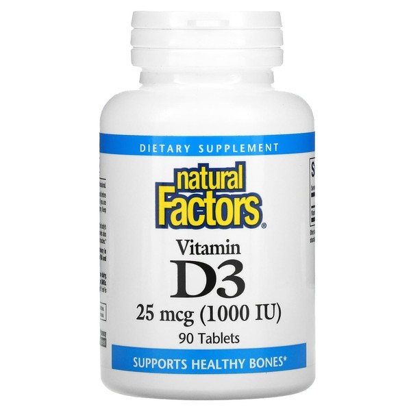 Vitamin D3, 25mcg (1,000IU), 90 tablets / 비타민D3, 25mcg(1,000IU), 90정
