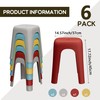 Anywish 6 Pack Stackable Classroom Stools 18 Inch Nesting Plastic