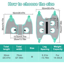 Dog Grooming Hammock, Dog Grooming Harness for Small Dogs, Dog Hanging Harness for Nail Trimming with Pet Nail Clippers Nail Trimmers Grooming Scissors, Dog Grooming Sling