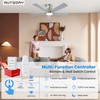 Autoday 42 Inch Low Profile Ceiling Fan with Light, Burshed