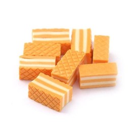 MyTinyWorld 8 x Dolls House Miniature Bakery Orange Sweet Wafers