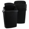 Doryh 4-Pack 40 L Trash Can with Swing Lid, Plastic