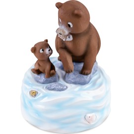 MS. WENNY Father and Daughter Figurine Music Box - Hand-Painted Musical Figurine Plays What a Wonderful World, Birthday, Father’s Day Ornament