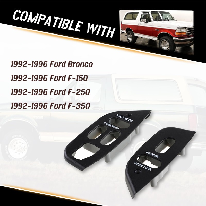 HQPARRTS Electric Door Lock Switch Bezel (Pair) Compatible with 1992-96