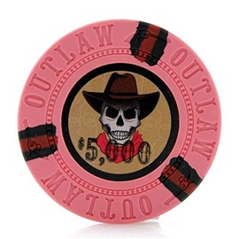 Versa Games Outlaw Clay Poker Chips in 13g - Pack of 50 (Choose Colors) (Pink)