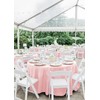 Fani 8 Pack 90 Inch Pink Round Tablecloth, Wrinkle &