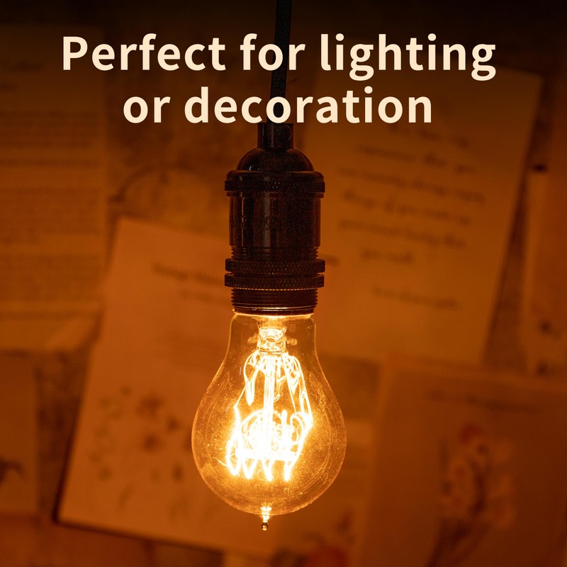 runquiz Warm Incandescent Light Bulbs 60 Watt,A19/A60 Vintage Style Edison