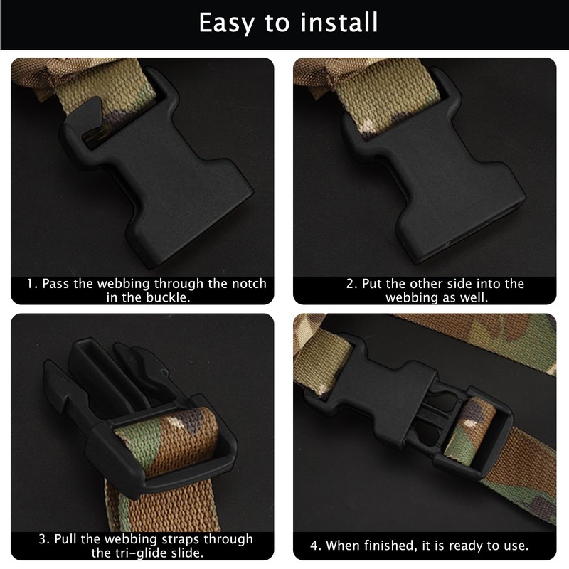 Qavctw 2x 1'' Buckle Quick Side Release Buckle for Tactical