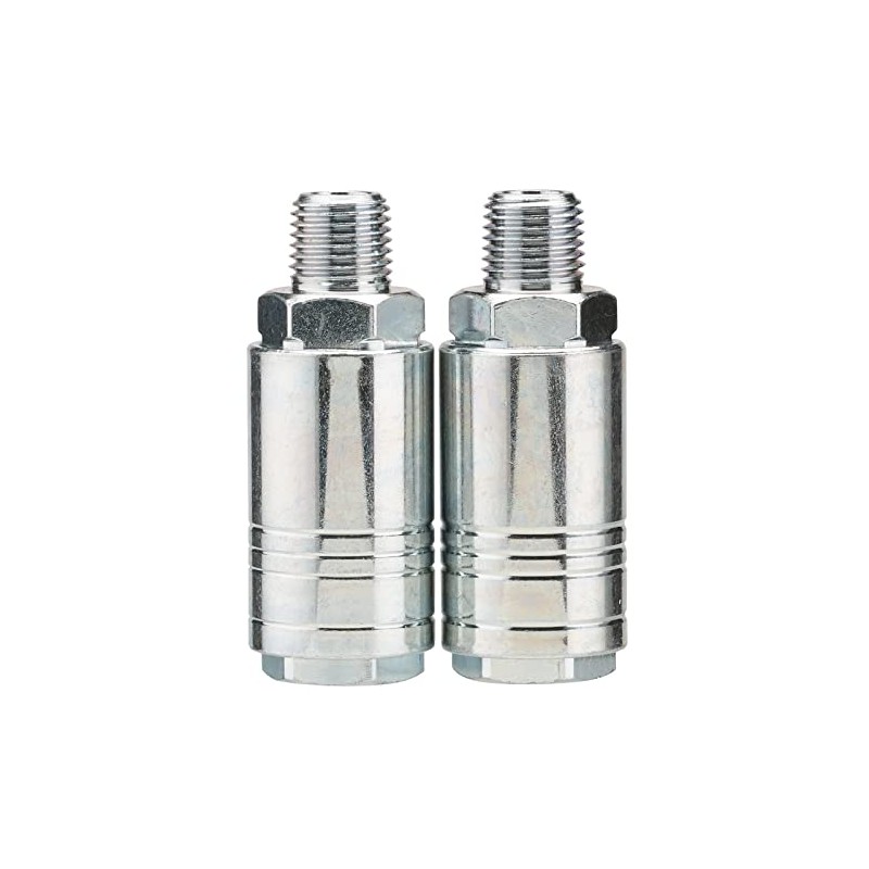 Draper 70863 1/4" Male Quick Coupling, (Pack of 2)