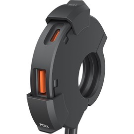 Kaedear KDR-M3D Motorcycle, USB Power Supply, USB Waterproof, Charging, Type A, Type C, 2 Ports, Output PD(30W) + QC3.0 (18W) SAE DC 12V