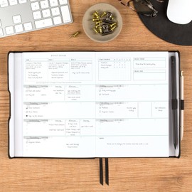 AT-A-GLANCE Foundation Planner, Undated Inspiration Journal, Set Goals, Track Progress, Create Habits, Weekly & Monthly, Small, 5-1/2" x 8-1/2, Black (FD-200-05)