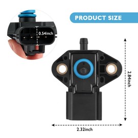 Fuel Pressure Sensor,Standard 4-Pin Fuel Rail Pressure Sensor Compatible with Ford F150 Escape Lincoln Mercury,Car Accessories Replacement Fuel Tank Pressure Sensor OEM#3F2Z9G756AC