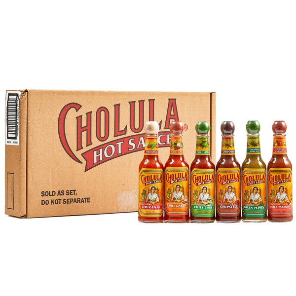 Cholula Hot Sauce 5 fl oz Variety Pack (Great Hot Sauce Lover Gift Set), 6 count