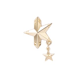 A N KINGPiiN Lapel Pin for Men Gold Star with Hanging Star Metal Brooch Suit Stud, Shirt Studs Men's Accessories