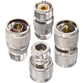 leeyovk 4pcs N Type M Conversion Connector Kit N Male to M Male to Female NP-MJ Conversion Adapter for Radio Amateur Radio Antenna Coax Cable