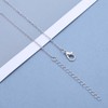 Cimenexe Bohemian Crystal Teardrop Choker Necklace Silver Cz Oval Pendant
