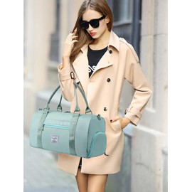 KURGOOL Gym Bag with Wet Pocket and Shoe Compartment, Sports Travel Duffel Bag for Gym Weekend Getaway, Lightweight Overnight Weekender Bags for Women and Men