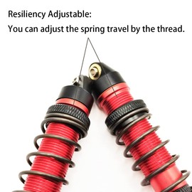 4pcs Front and Rear Shock Absorber Damper for Arrma 3S BLX Granite Big Rock Senton Typhon MEGA550 Granite Senton Typhon Upgrade Parts, Replacement for AR330550 AR330551 (Red)