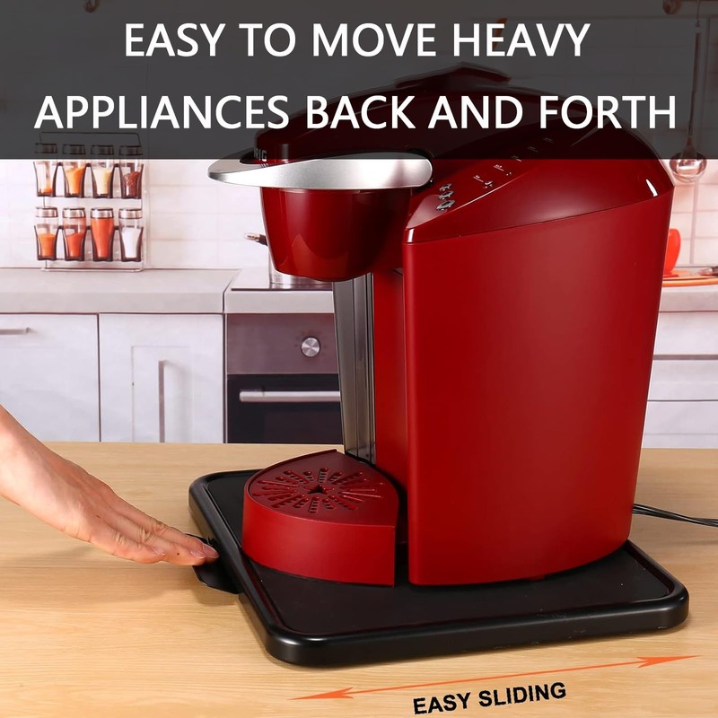 Kitchen Caddy Sliding Tray, Appliance Coffee Maker Slider Large Rolling