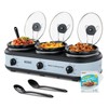KOOC Triple Slow Cooker Buffet Server and Food Warmer 3x1.5