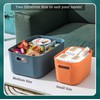 HapiLeap Storage Boxes With Lids, Stackable Plastic Storage Baskets for