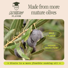 Graza Graza Sizzle Extra Virgin Olive Oil, Cooking Oil - High Polyphenol Peak Harvest EVOO Cooking Oil in a Squeeze Bottle - Single Origin Olive Oils from Spain - 25.3 Fl Oz (750ml)