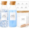 Glass Laundry Detergent Dispenser Set, Fabric Softener Dispenser, 3 Pack