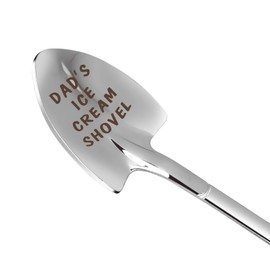 Gifts For Dad Men from Daughter Stocking Stuffers for men dad Ice Cream Spoon Scoop for Ice Cream Lovers, Christmas Gifts Funny Engraved Stainless Steel Shovel