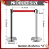 Ferraycle Set of 8 Stainless Steel Stanchions with Retractable Belt
