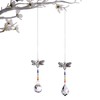 Set of 2 Crystal Glass Bee Suncatcher Hanging Rainbow Maker