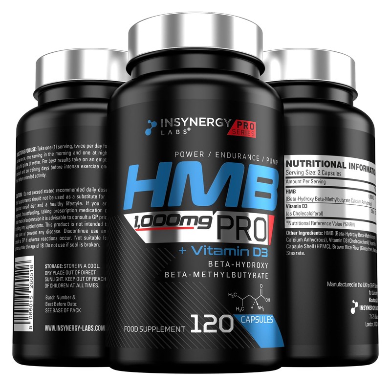 Insynergy Labs HMB Pro 1,000mg & Vitamin D (Superior Absorption