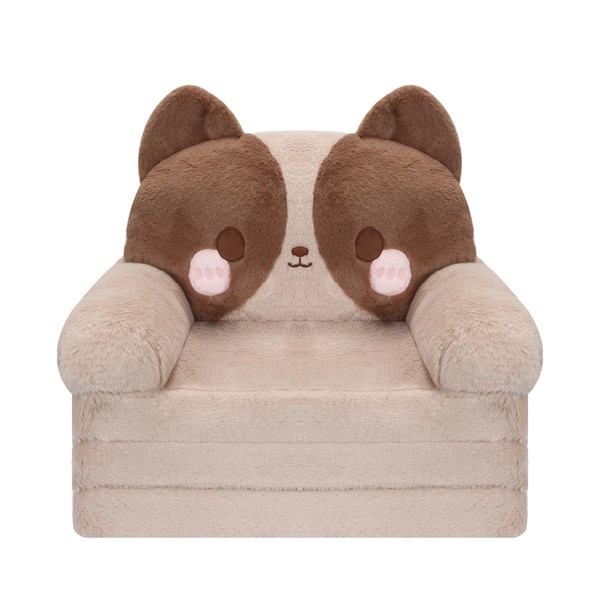 MONKISS 2-in-1 Convertible Toddler Chair to Kids Sofa Bed -