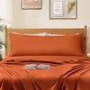 Horbaunal 2 Pack Microfiber Body Pillow Covers Burnt Orange Body