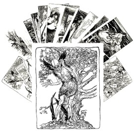 Vintage PostCards 24 pcs Fairy Tales Funny Monsters Vintage Book Engraving Illustration by Arthur Rackham