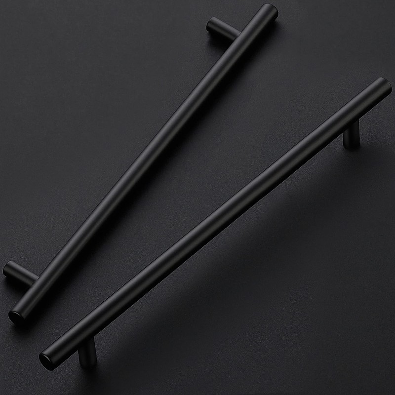Ravinte 4 Pack 8-13/16 Inch Cabinet Handles Matte Black Stainless